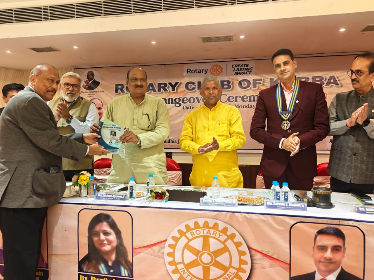रोटरी क्लब कोरबा के 53वें पदस्थापना समारोह में सतनाम मल्होत्रा अध्यक्ष और उनकी नई कार्यकारिणी ने संभाली जिम्मेदारी